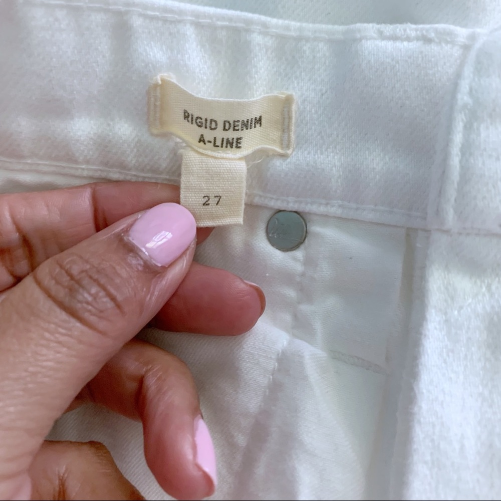 Madewell Women’s White A-Line Buttons Denim Skirt - Picture 6 of 6